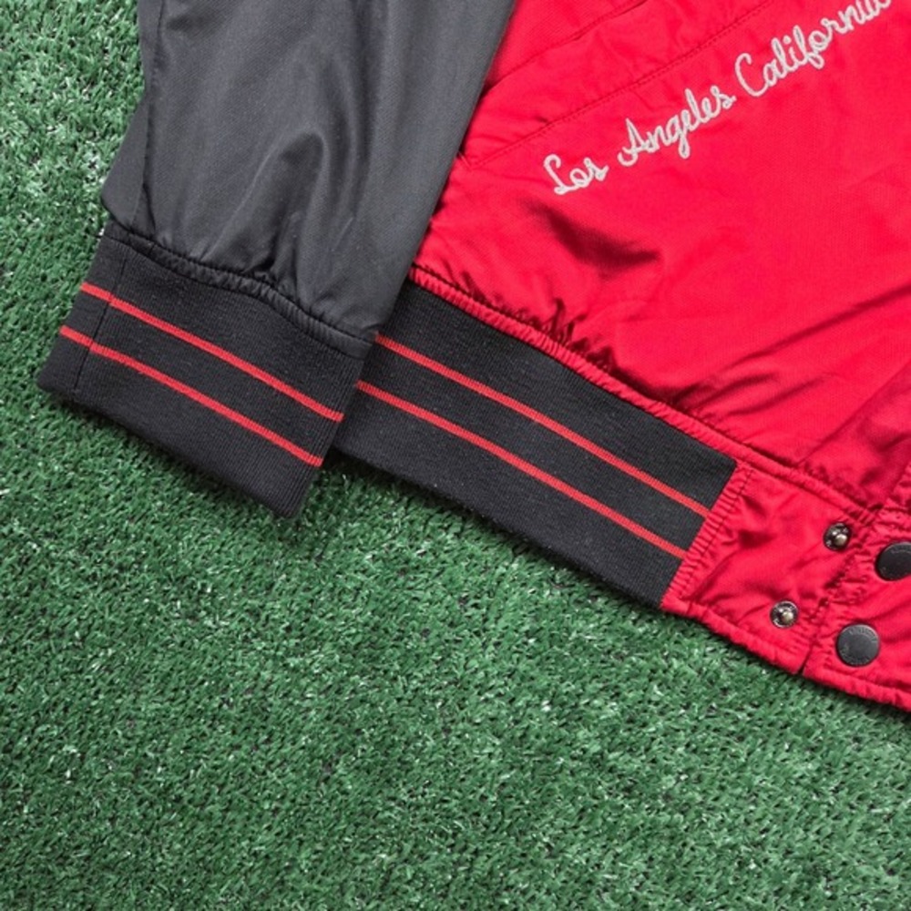 Hollister Red Black Varsity Bomber Jacket Sherpa‎ Lined California Mens Small - Picture 3 of 8